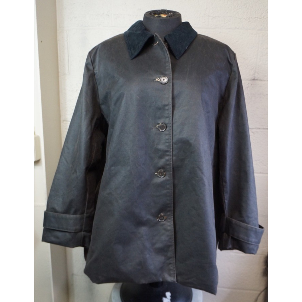 New! J.Crew Women’s Coated Barn Coat Jacket Size 3X Washed Grey Black $278MSRP